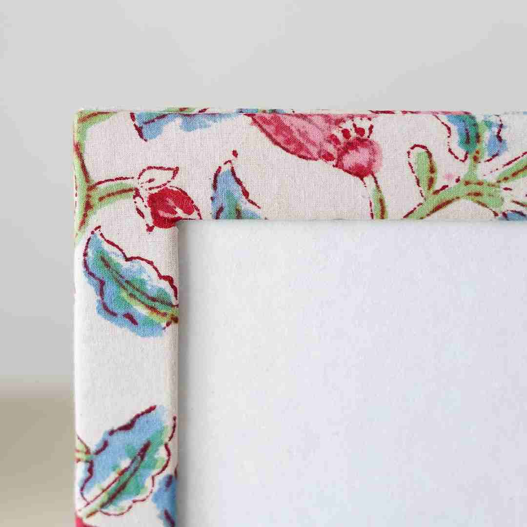 Hello Yellow Floral Block Print Photo Frame