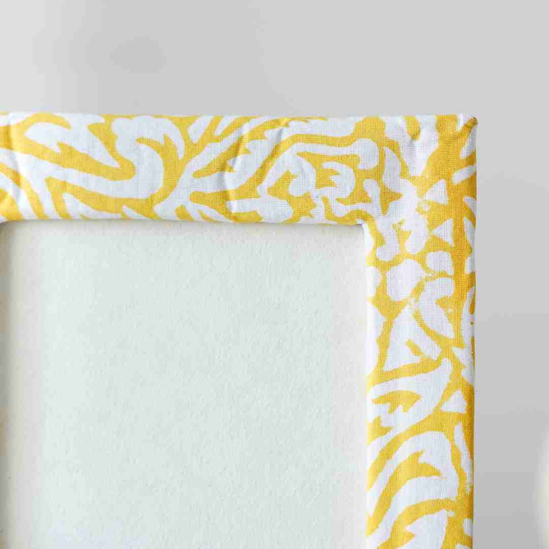 Hello Yellow Yellow Block Print Photo Frame