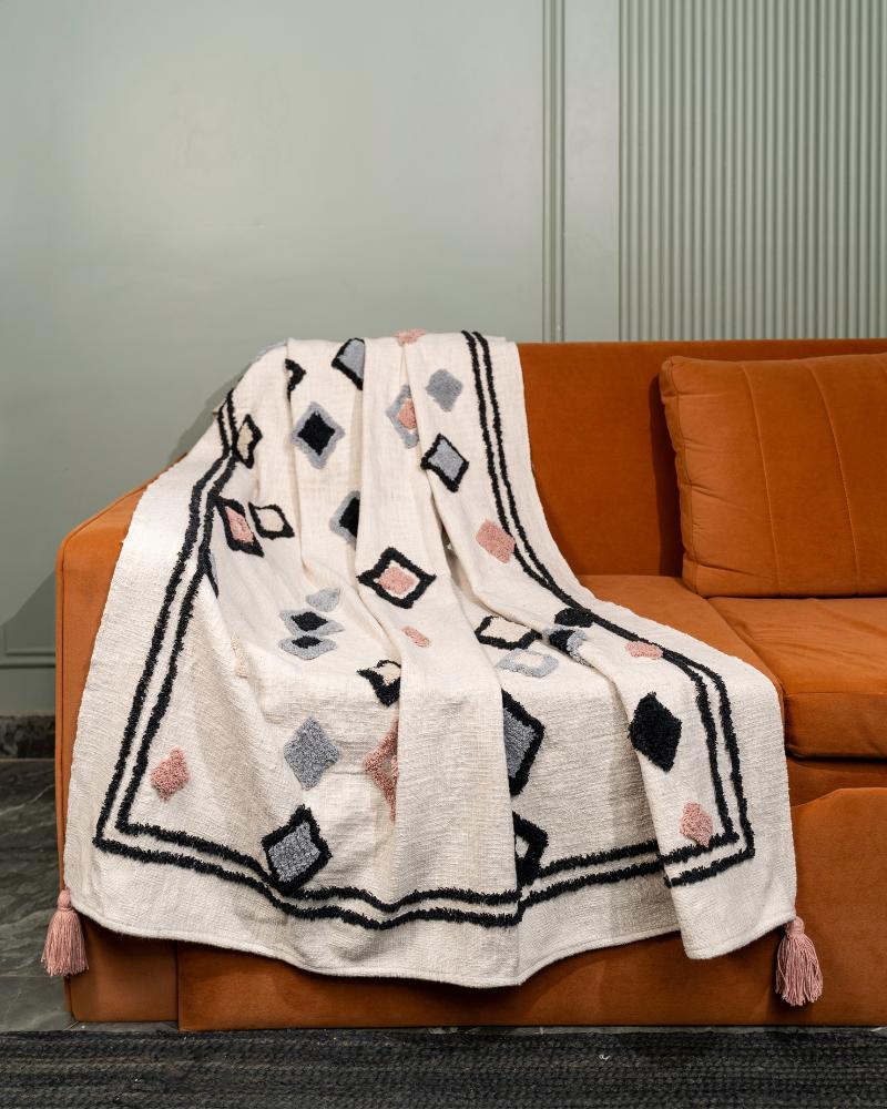 Hello Yellow Boho Therapy Tufted Sofa Throw