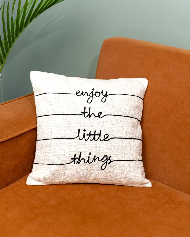 Hello Yellow Little Things Tufted Cushion Cover