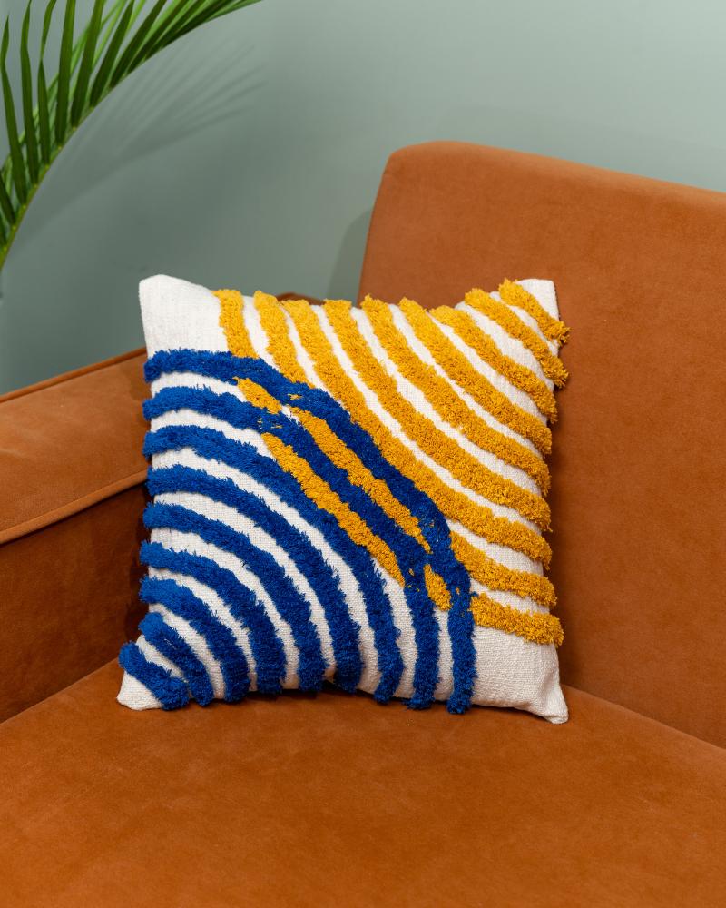 Hello Yellow Seashore Tufted Cushion Cover