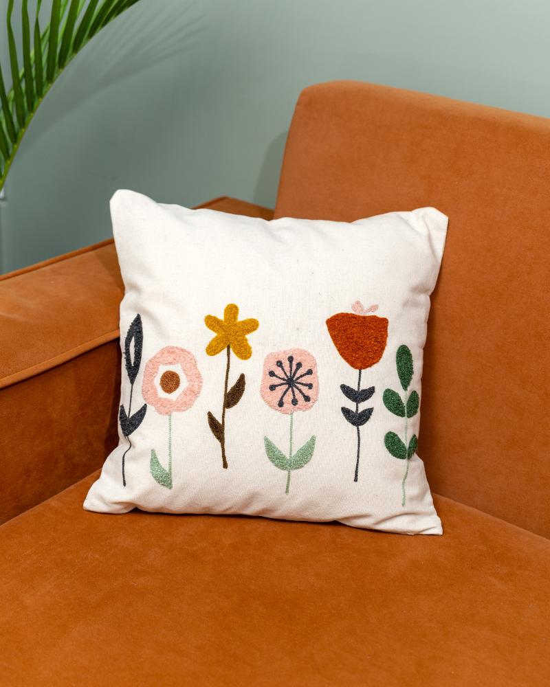 Hello Yellow Petal Power Tufted Cushion Cover