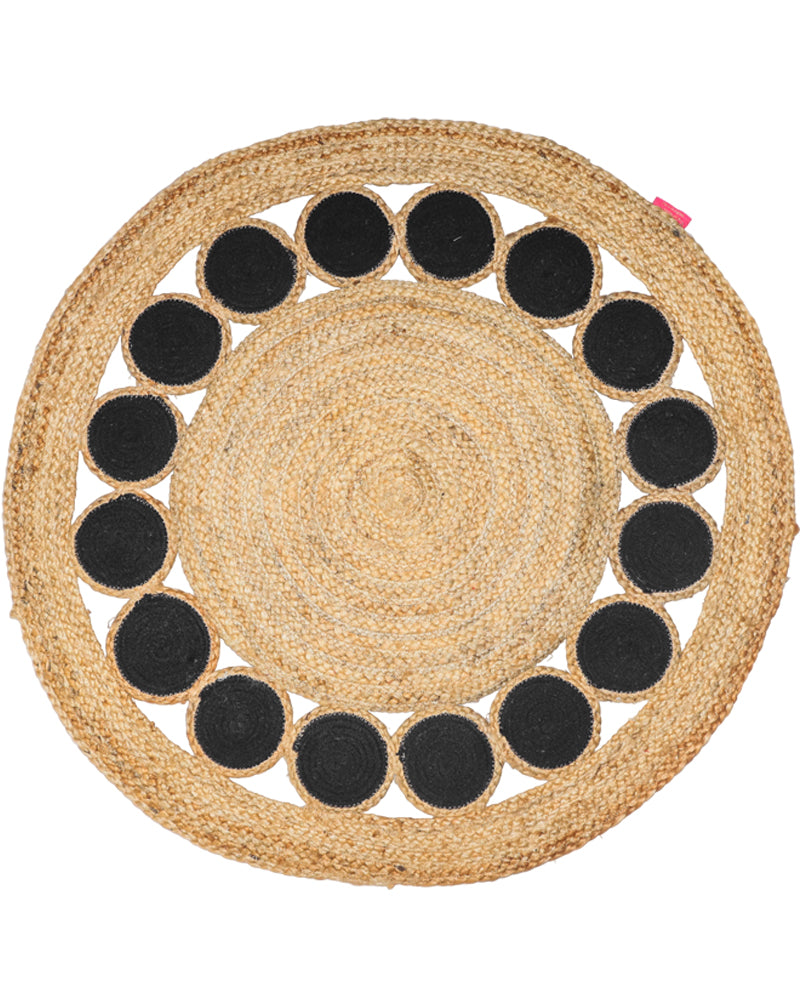 Charcoal Charm Jute Rug